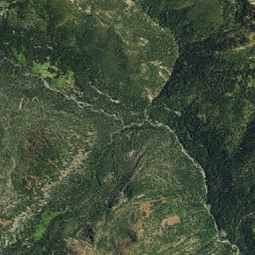 Aerial imagery of Bear Creek, CA