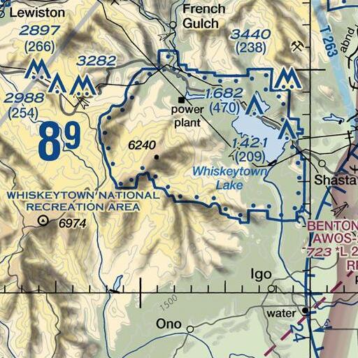 FAA VFR chart of Beartrap Gulch, CA
