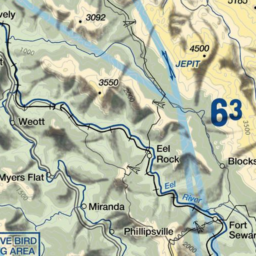 FAA VFR chart of Beatty Creek, CA