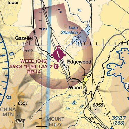 FAA VFR chart of Beaughton Creek, CA