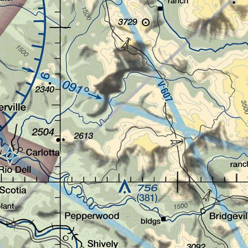 FAA VFR chart of Black Butte, CA