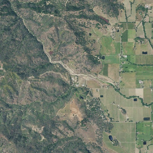 Aerial imagery of Boyes Creek, CA