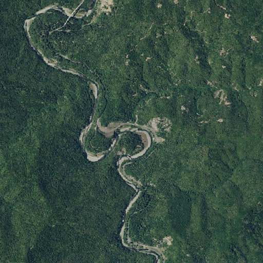 Aerial imagery of Bridges Creek, CA