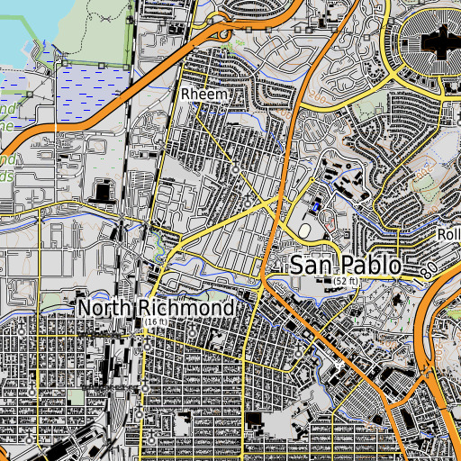 OpenTopoMap map of Broadway School, CA
