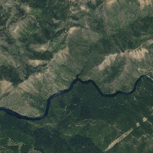 Aerial imagery of Brush Creek, CA
