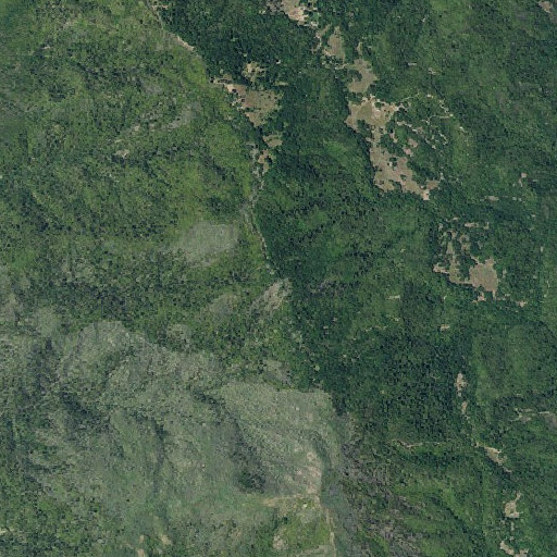 Aerial imagery of Brush Mountain, CA
