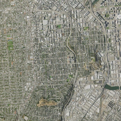Aerial imagery of Bryant Elementary School, CA