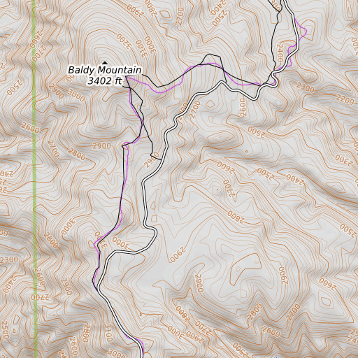 OpenTopoMap map of Buck Flat, CA