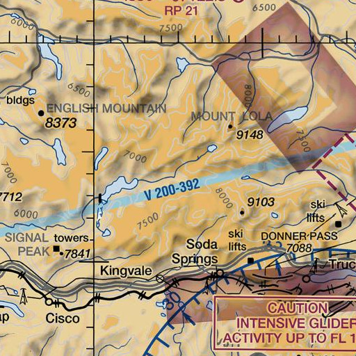 FAA VFR chart of Bull Flat, CA