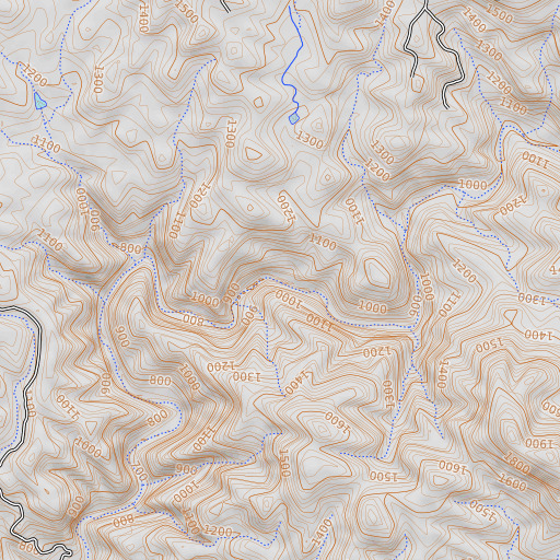 OpenTopoMap map of Bull Run, CA