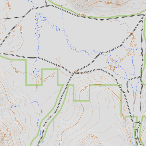 OpenTopoMap map of Bull Spring, CA