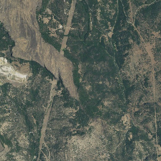 Aerial imagery of Bumblebee Mine, CA
