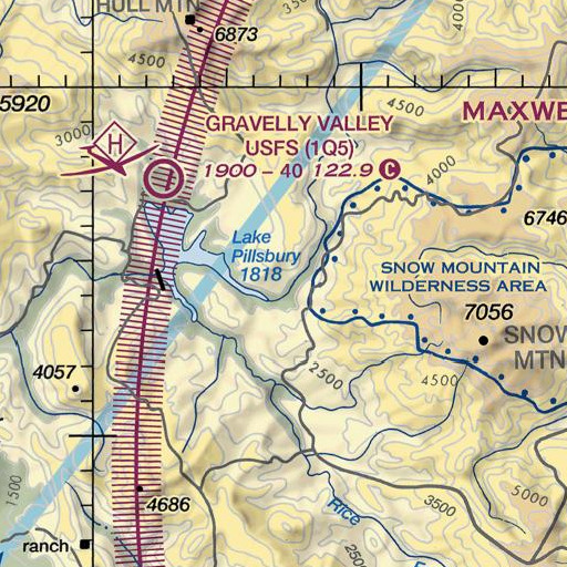 FAA VFR chart of Bumphead Glade, CA