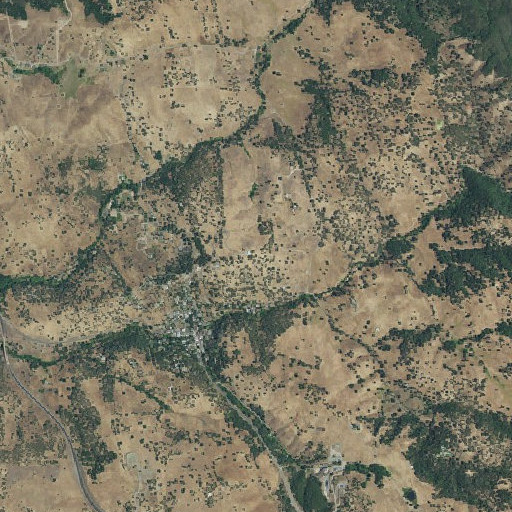 Aerial imagery of Bunker Hill, CA