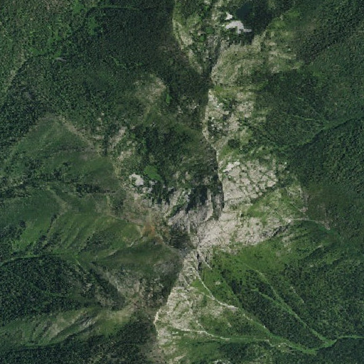 Aerial imagery of Buns Basin, CA