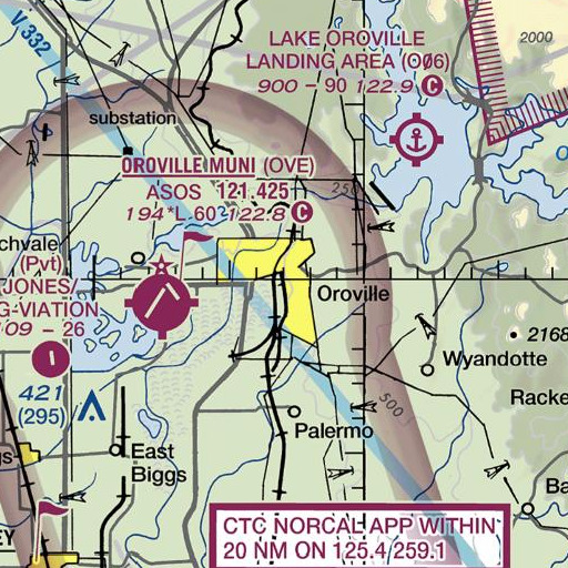 FAA VFR chart of Burbank School, CA