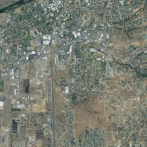 Aerial imagery of Burbank School, CA