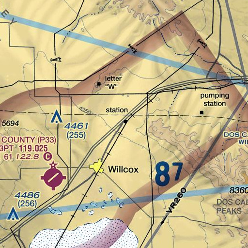 FAA VFR chart of East Willcox Interchange, AZ