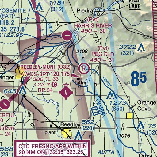 FAA VFR chart of Campbell Mountain, CA