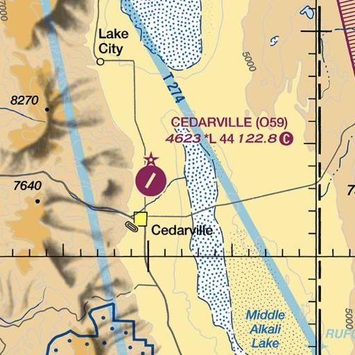 FAA VFR chart of Cedar Creek, CA