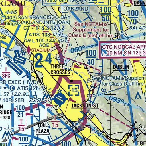 FAA VFR chart of Chabot Elementary School, CA
