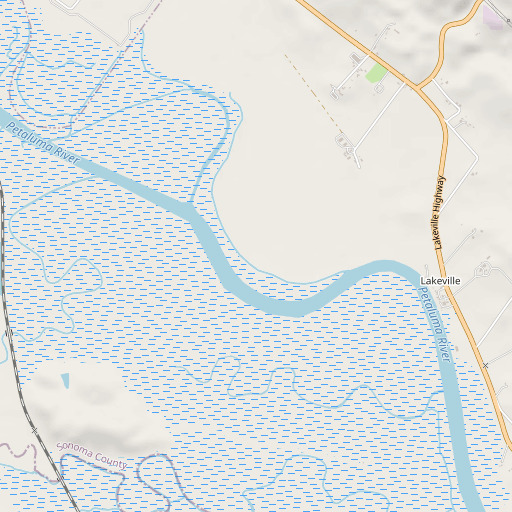 OpenStreetMap map of Cloudy Bend, CA