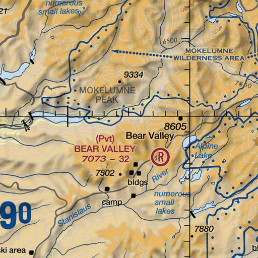 FAA VFR chart of Corral Meadow, CA