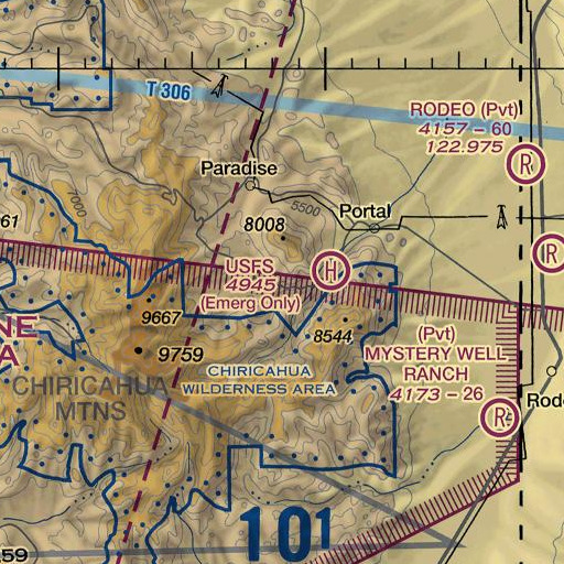 FAA VFR chart of Peach Tree Spring, AZ