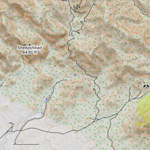 OpenTopoMap map of Pinon Spring, AZ