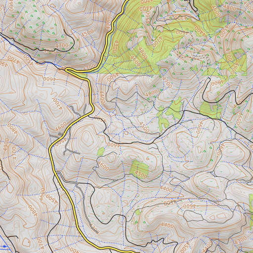 OpenTopoMap map of Cutter Meadow, CA