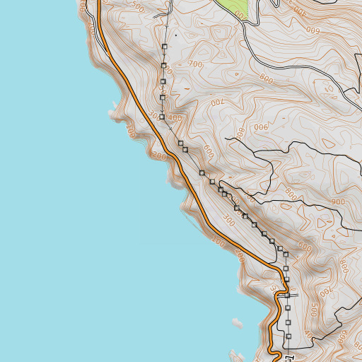 OpenTopoMap map of Devils Basin, CA
