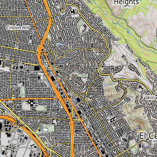 OpenTopoMap map of Prospect School, CA