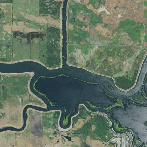 Aerial imagery of False River, CA