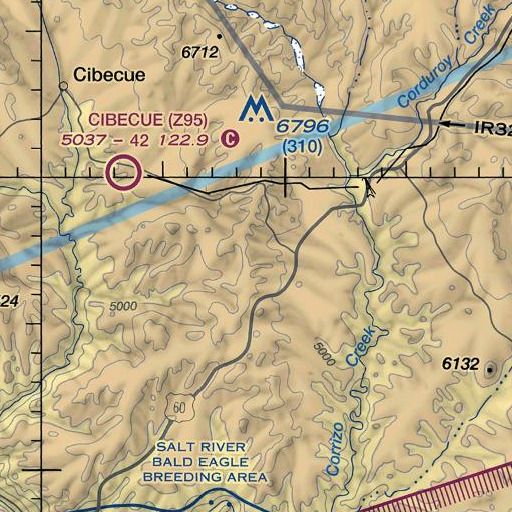 FAA VFR chart of Wild Steer Dam, AZ