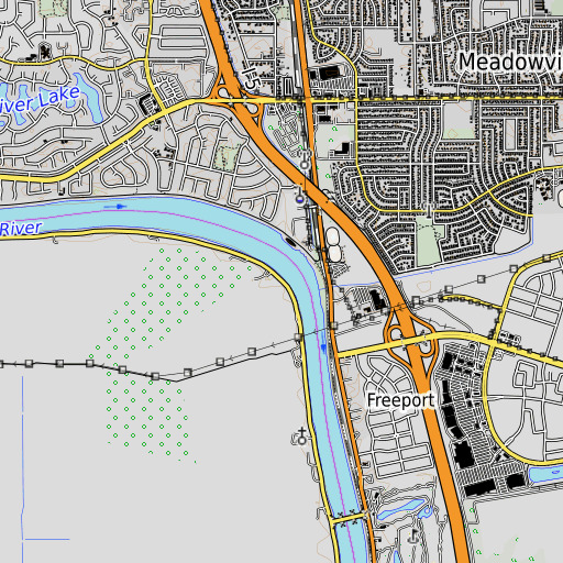 OpenTopoMap map of Freeport Bend, CA