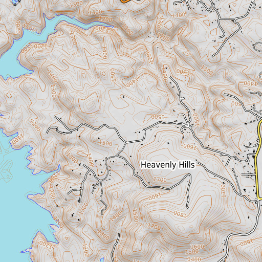 OpenTopoMap map of French Flat, CA