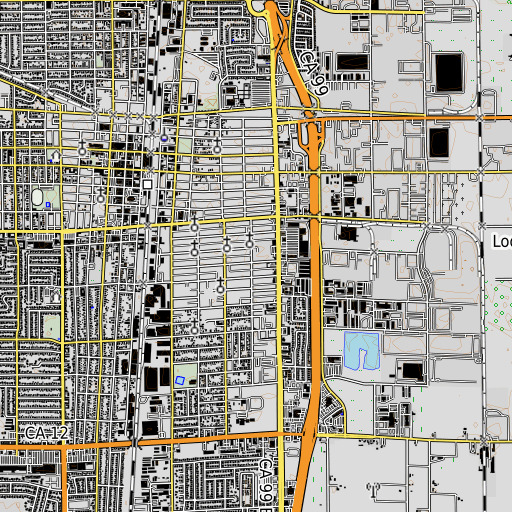 OpenTopoMap map of Heritage Elementary School, CA
