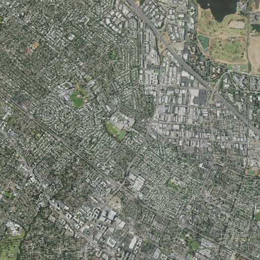 Aerial imagery of Greendell Elementary School, CA