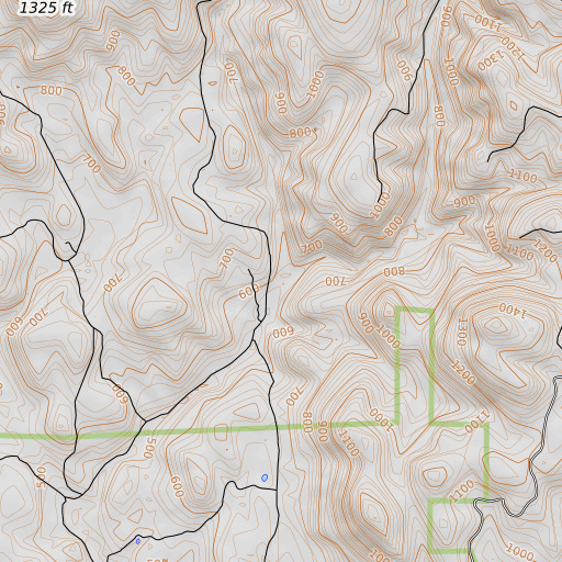 OpenTopoMap map of Hackett Creek, CA