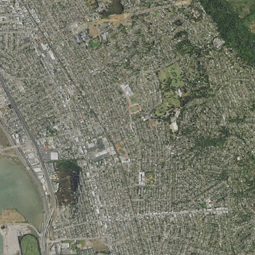 Aerial imagery of Harding Elementary School, CA