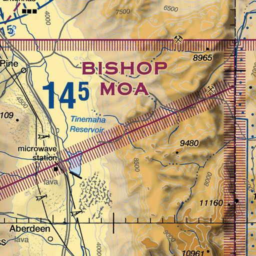 FAA VFR chart of Harkless Flat, CA
