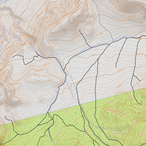 OpenTopoMap map of Harkless Flat, CA