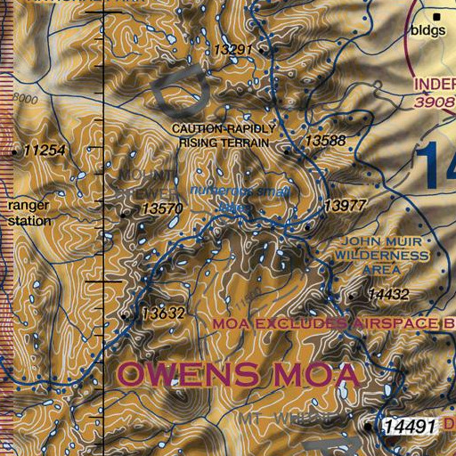 FAA VFR chart of Harrison Pass, CA