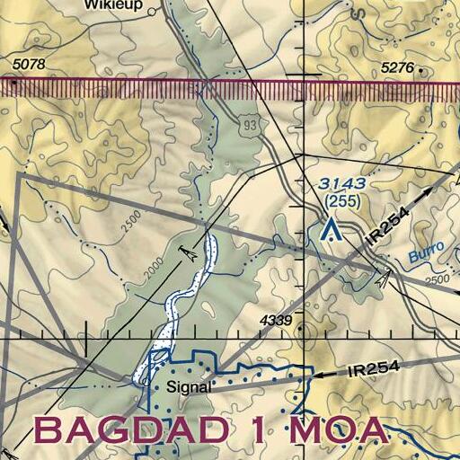 FAA VFR chart of Burro Peak, AZ