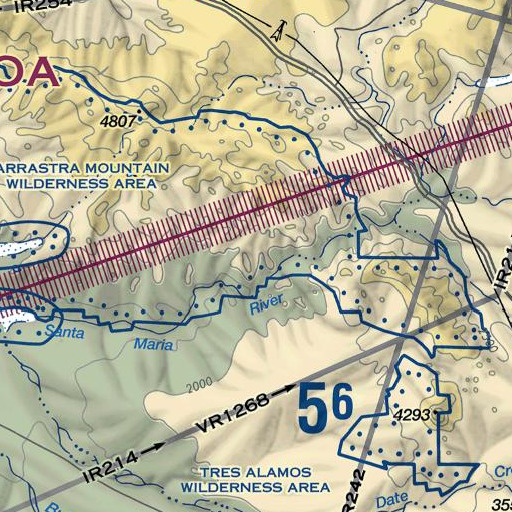 FAA VFR chart of Burro Spring, AZ