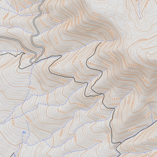 OpenTopoMap map of Kelly Spring, CA