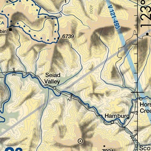 FAA VFR chart of Lightning Gulch, CA