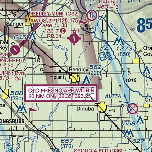 FAA VFR chart of Lincoln Elementary School, CA