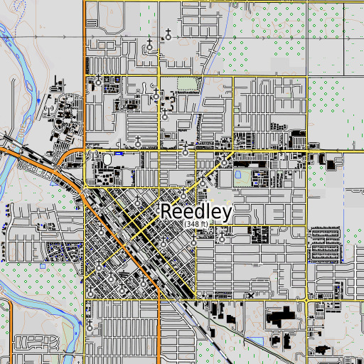 OpenTopoMap map of Lincoln Elementary School, CA