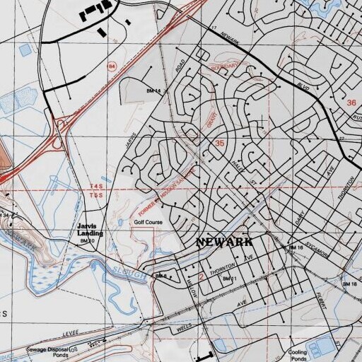 USGS 24K topo map of Lincoln Elementary School, CA